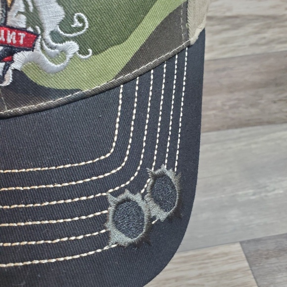 Born to Hunt Camo & Black Adjustable Hat Cap Hunting Deer Camouflage Green - Picture 5 of 11